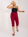 Vínové rybářské kalhoty látky plus size