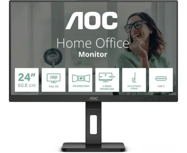 23.8" AOC 24P3CV čierna / IPS / 1920 x 1080 / 16:9 / 4ms / 1000:1 / 300cd-m2 / HDMI + DP + USB-C / VESA / Pivot (24P3CV)