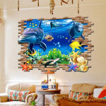 Veselá Stena Samolepka Roztomilé delfíny Veľkosť: 88 x 58 cm