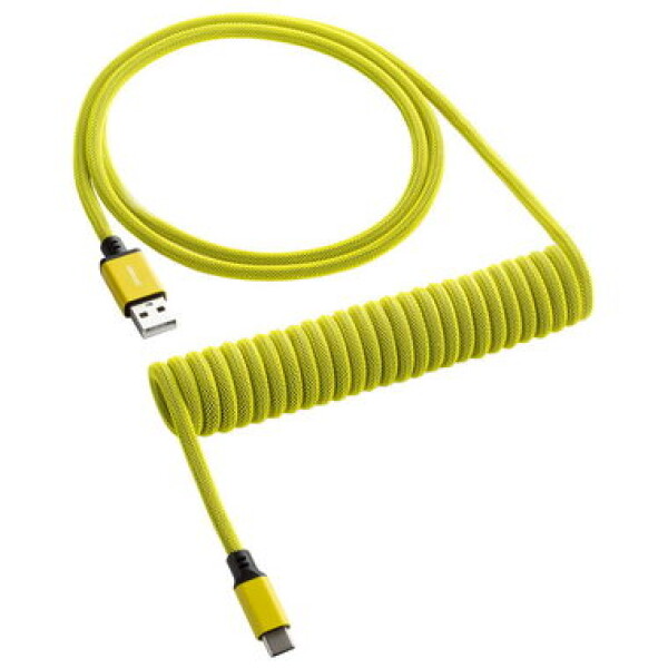 CableMod Classic Coiled Keyboard Cable USB-C - USB-A 1.5m Dominator Yellow / Kábel pre klávesnicu (CM-CKCA-CY-KY150KY-R)