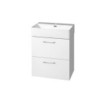 Mereo Leny, kúpeľňová skrinka s keramickým umývadlom 50 cm, biela, nové madlo CN810N