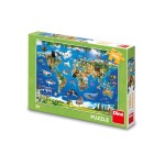 Dino Mapa zvierat 100 XL Puzzle