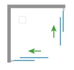 FORTE - Štvorcový sprchovací kút ACRIL - ANGOLO NEW - FARBA rámu - Biela, Rozmer A - 100, Rozmer B - 100 OLNAC2FS200031