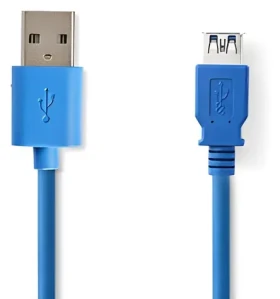 Nedis USB-A - USB-A modrá / USB kábel / USB 3.2 Gen 1 / 5 Gbps / 2 m (CCGB61010BU20)