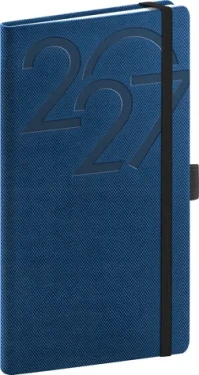NOTIQUE Vreckový diár AJAX 2027 modrý / 9 x 15,5 cm
