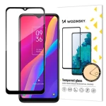 Wozinsky Full Glue tvrdené sklo s rámčekom pre TCL 30E čierne / Ochranné sklo / Case Friendly