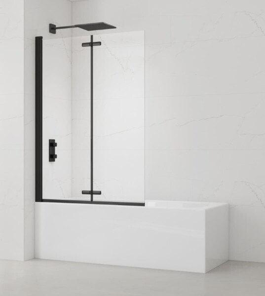 Vaňová zástena SAT SK 150x105 cm čierna SATVZSKNEW105C SATVZSKNEW105C