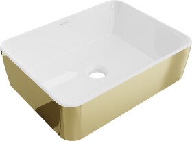 MEXEN - Catia umývadlo na dosku 48 x 37, biela/zlatá 21314806