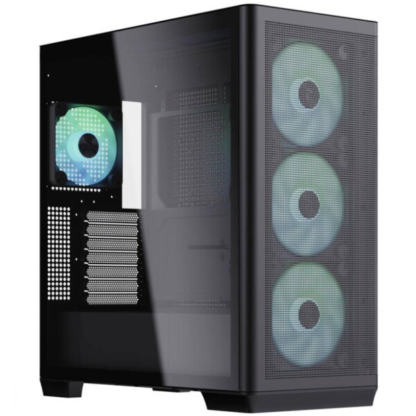 APNX C1 Mid-Tower ATX Case čierna / ATX / 4X 120mm ARGB / bez zdroja / priehľadná bočnica (C1-BK-V1)