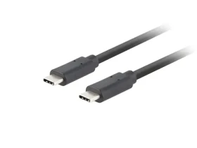 Lanberg USB-C 3.1 Gen 2 0,5 m čierna / Kábel USB-C na USB-C / 10 Gbps / PD 100W (CA-CMCM-32CU-0005-BK)