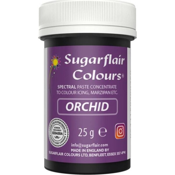 Gélová farba orchid 25 g - Sugarflair - Sugarflair