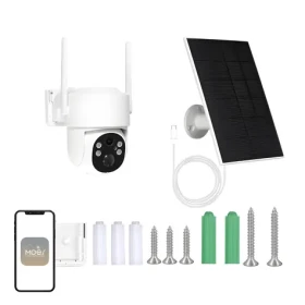MOES WCM-J10-S / Vonkajšia IP kamera / 4 MPx / Wi-Fi / solárny panel / IR / IP65 (WCM-J10-S-MS)
