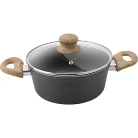 Lamart Natur Kastról s pokrievkou 2.2L čierna / 20 x 9 cm / hliník (8590669353491)