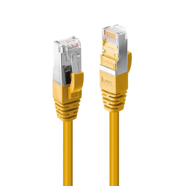 LINDY 45981 RJ45 sieťové káble, prepojovacie káble CAT 6 S/FTP 1.00 m žltá 1 ks; 45981