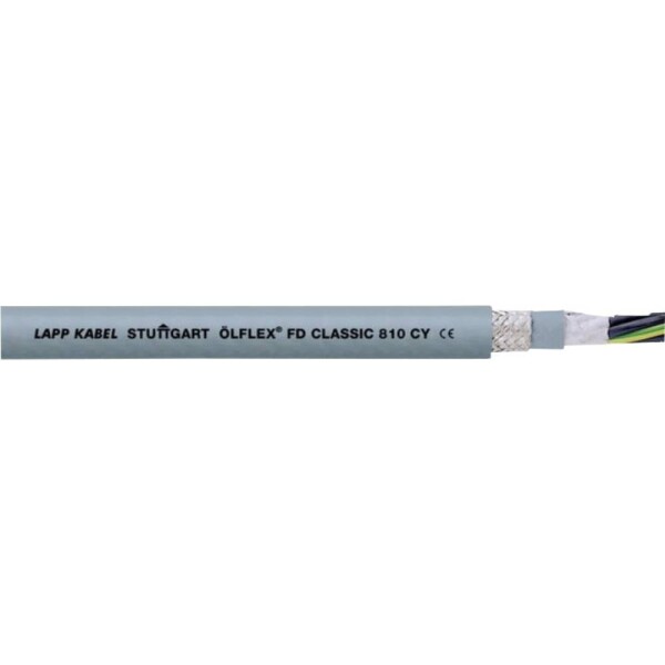 LAPP 26221/500 vedenie ťažnej reťaze ÖLFLEX® FD CLASSIC 810 CY 4 G 0.75 mm² sivá 500 m; 26221/500