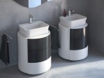 BESCO - Umývadlo na dosku ASSOS S-LINE Black&amp;White KEASSLINDBW