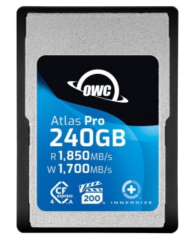 OWC 240GB Atlas Pro CFexpress Type A Cards - VPG 200, CFX A to B Adapter Included