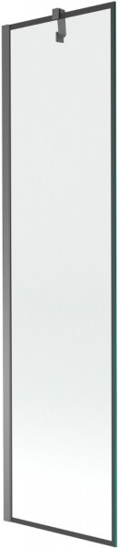 MEXEN/S - Next vaňová zástena FIX 50 x 150, čierna vzor, grafit metal 895-050-000-00-70-95