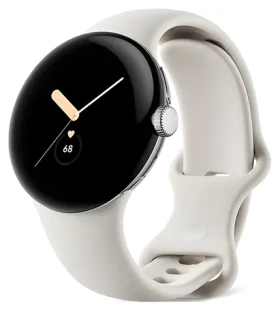 Google Pixel Watch LTE 41mm strieborná, remienok Chalk / Chytré hodinky / Športový remienok / LTE (GA04305-GB)