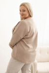 Dámska mikina Plus Size s kapucňou a potlačou, grafitová UNI