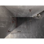 MEXEN/S - Lunar-F Duo sprchovací kút skladacie dvere 95 x 95, transparent, ružové zlato 836-095L-095P-60-00