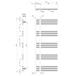 SAPHO - MAGDALENA vykurovacie teleso 500x1200, chrom IZ101