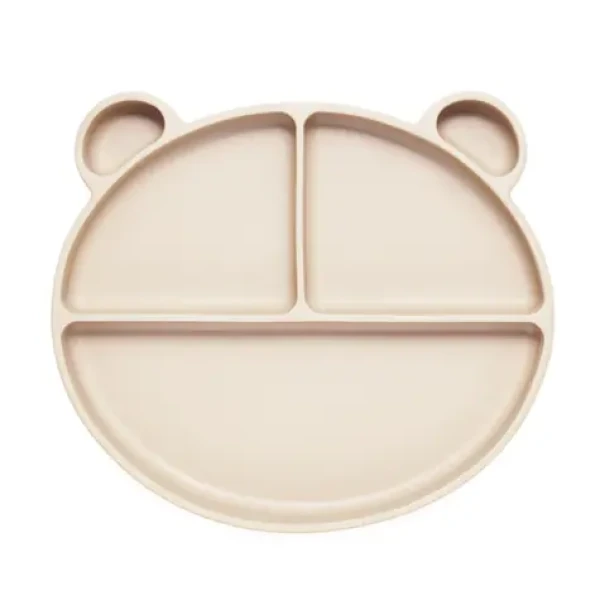 Kidnort Retter Silikónový delený tanier svetlý (KNSIL000028)