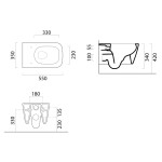 GSI - NUBES závesná WC misa, Swirlflush, 35x55cm, biela ExtraGlaze 961511