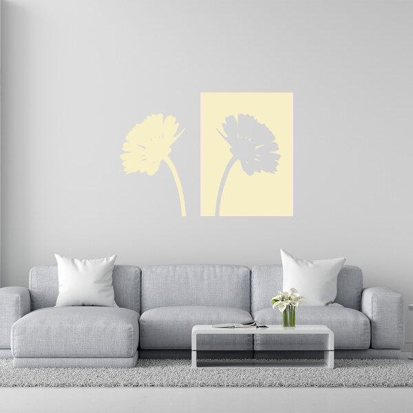Veselá Stena Samolepka Margaréty Farba: béžová, Veľkosť: 80 x 58 cm