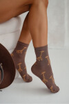 Dámske ponožky Žirafy 0200.180 kaštanové 37-41