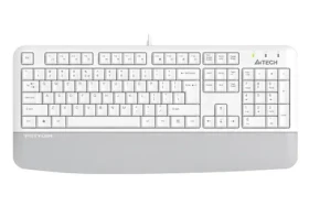 A4Tech FK20 biela / Drôtová klávesnica / membránová / USB / CZ+US layout (FK20-WH)