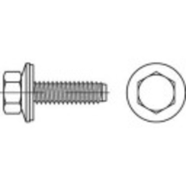 TOOLCRAFT 1070005 vrut na drevené fasády 6.3 mm 25 mm vonkajší šesťhran 88276 nerezová ocel A2 500 ks; 1070005