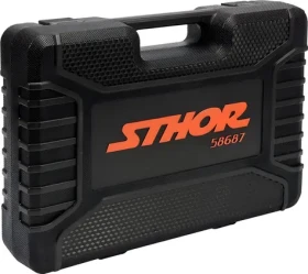 STHOR Gola sada 1/2" 94 ks / Sada nástrčných kľúčov / CrV oceľ / kufrík (TO-58687)