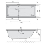 POLYSAN - CLEO obdĺžniková vaňa 150x75x48cm, biela 27611