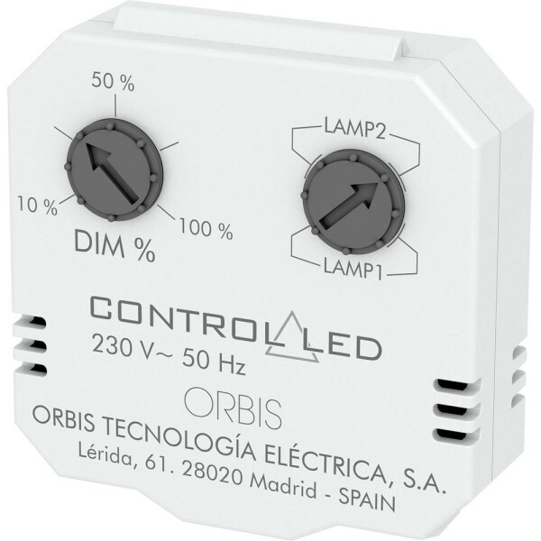 ORBIS Zeitschalttechnik OB200010 stmievač pod omietku Vhodné pre svietidlo: žiarovka, energeticky úsporná žiarovka, halogénová žiarovka, LED žiarovka biela; OB200010