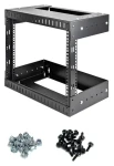 StarTech Nástenný regál 8U čierny / Nástenný regál / nosnosť 61,2 kg / hĺbka 305 mm / oceľ (RK812WALLOA)
