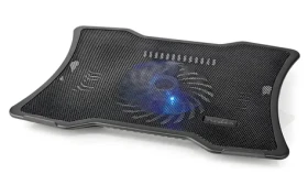Nedis Chladiaci podstavec pre notebook čierny / Stojan na notebook / do 17" / USB / ventilátor 125 mm (NBCR101BK)