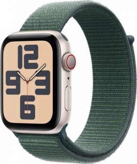 Apple Watch SE GPS + Cellular 44mm Starlight Alu Sport Loop Zelený (MXGV3ET/A)