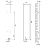 SAPHO - SMARTELLA vykurovacie teleso 250x1490, čierna mat MI1429