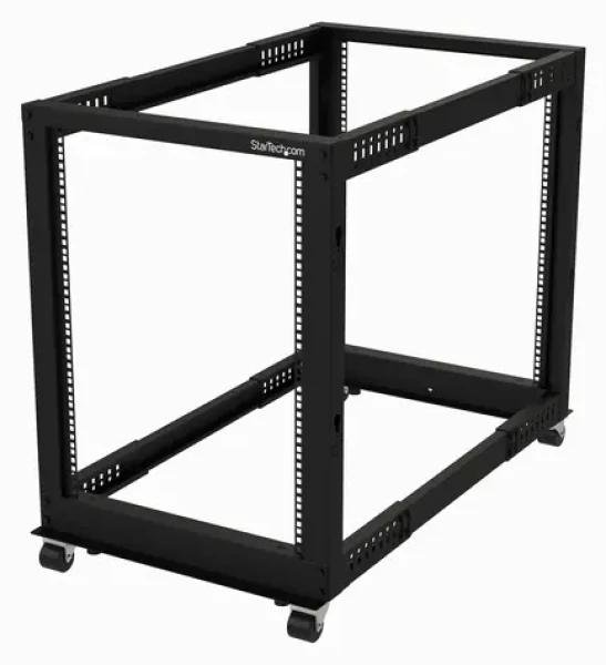 StarTech Otvorený rám rack 15U / Otvorený rám / 4-stĺpikový / nosnosť 544 kg / 600×1100 mm / čierna (4POSTRACK15U)