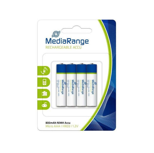 MediaRange Premium nabíjacia batéria Micro AAA / HR03 / 1.2V / 4ks (MRBAT120)