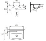 CERSANIT - NÁBYTKOVÉ UMÝVADLO CERSANIA NEW 40 S OTVOROM K11-0050