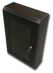 DATACOM 10" rack jednodielny 12U 140 čierne / sklenené dvere (7043)