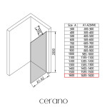 CERANO - Sprchová zástena Walk-in Onyx YL/P - 8 mm - chróm, transparentné sklo - 160x200 CER-8050BD1266