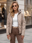 Dámska prechodná bunda s kapucňou v kamelovej farbe od FashionStreet TY5774 M