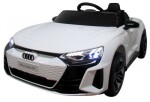 Mamido Elektrické autíčko Audi E-Tron GT v bielej farbe s EVA kolesami a diaľkovým ovládaním