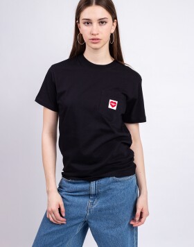 Carhartt WIP W' S/S Pocket Heart T-Shirt Black/Red L