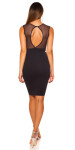 Sexy Koucla case dress with trendy sequins/transp. red