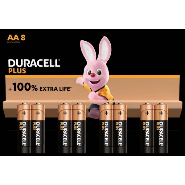 Duracell Plus-AA K8 tužková batéria typu AA alkalicko-mangánová 1.5 V 8 ks; Plus-AA K8