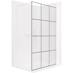 CERANO - Sprchová zástena Walk-in Onyx Cube Ľ/P - 8 mm - hranatá vzpera - biela matná, industriálne sklo - 90x200 CER-8050BD492